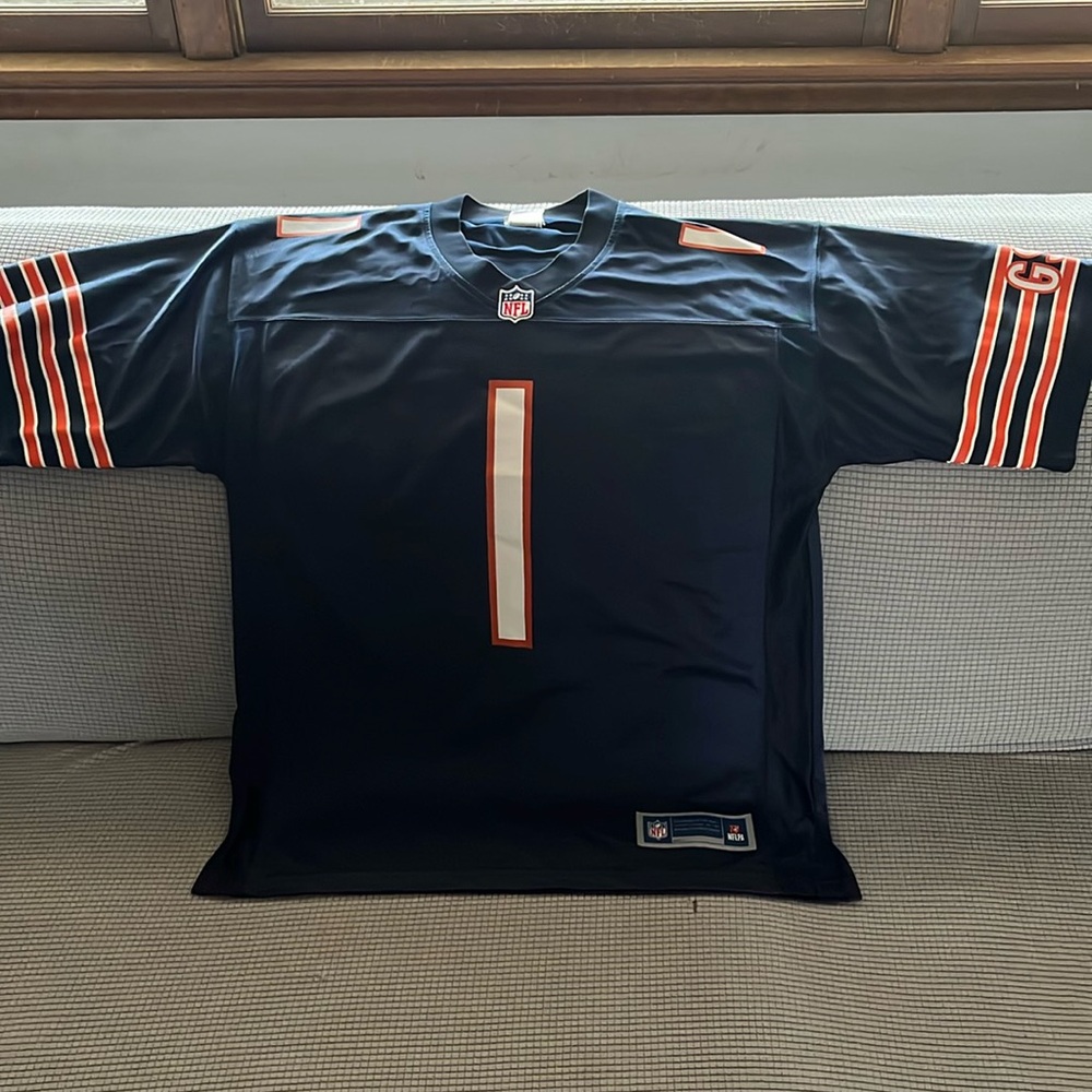 Men's Nike Justin Fields Navy Chicago Bears jersey